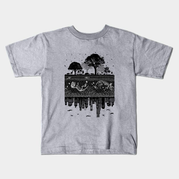 Earth Timelines Kids T-Shirt by Elefunk